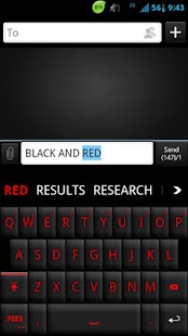 Lastest GO Keyboard Black Red Theme APK for PC