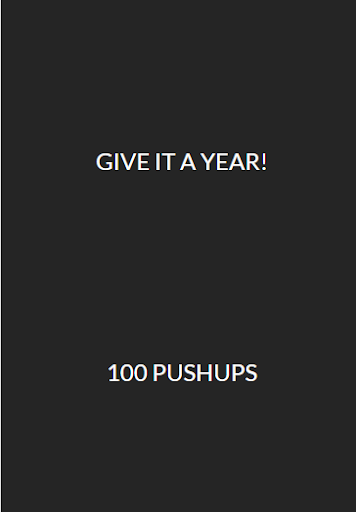 100 pushups - Give it a year