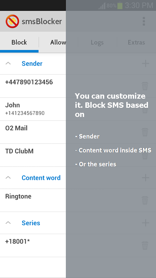 smsBlocker Android