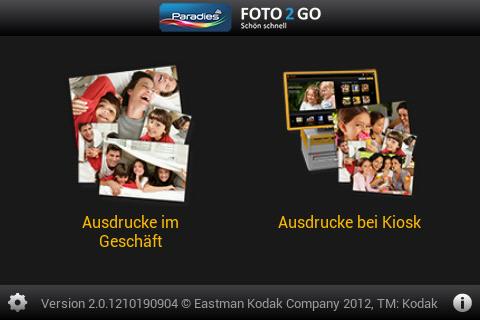 Foto-Paradies Foto2Go Mobile Screen 1