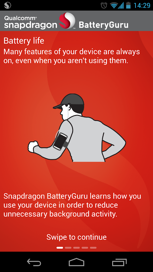 Snapdragon BatteryGuru -מסך