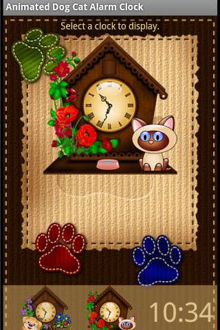 Cat Dog Alarm Clock Widget Screen 3