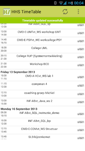 HHS Timetable