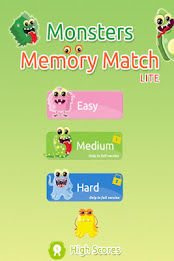 Monsters Memory Match Lite poster 1