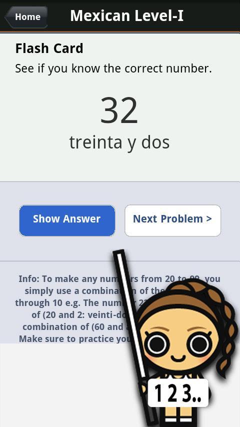 its very easy to learn numbers with this app thank you learn mexican ...