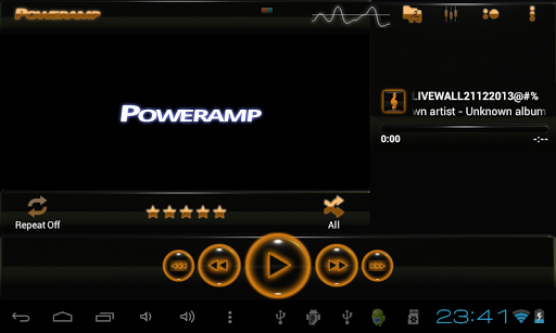 【免費個人化App】poweramp skin glow orange-APP點子