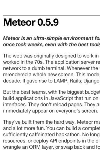 Meteor.js documentation