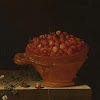 A Bowl of Strawberries on a Stone Plinth