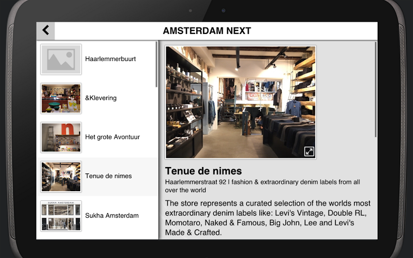 AMS NXT City Guide Screen 3