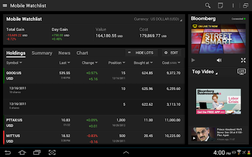 Bloomberg Business for Tablet Screenshots 3
