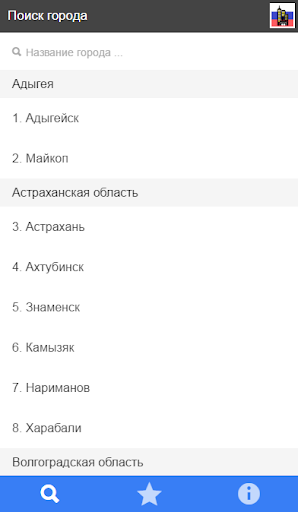 Список городов России