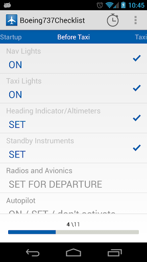 Boeing 737 Checklist