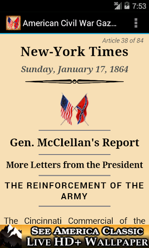 【免費教育App】1864 Jan Am Civil War Gazette-APP點子