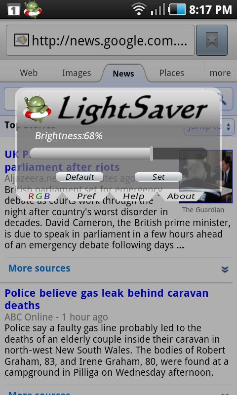 LightSaver Saves Battery Screen 2