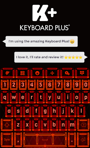 Keyboard Neon Red