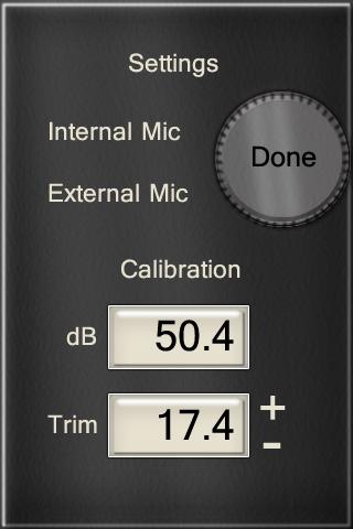 Professional dB (SPL) Meter Screen 2