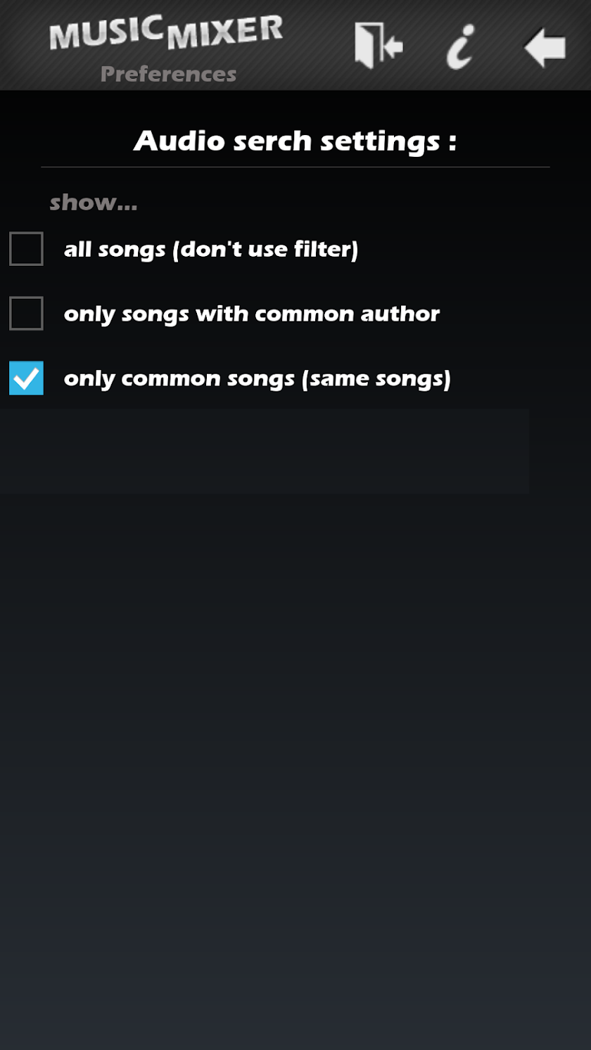 VK Music Mixer Screen 3