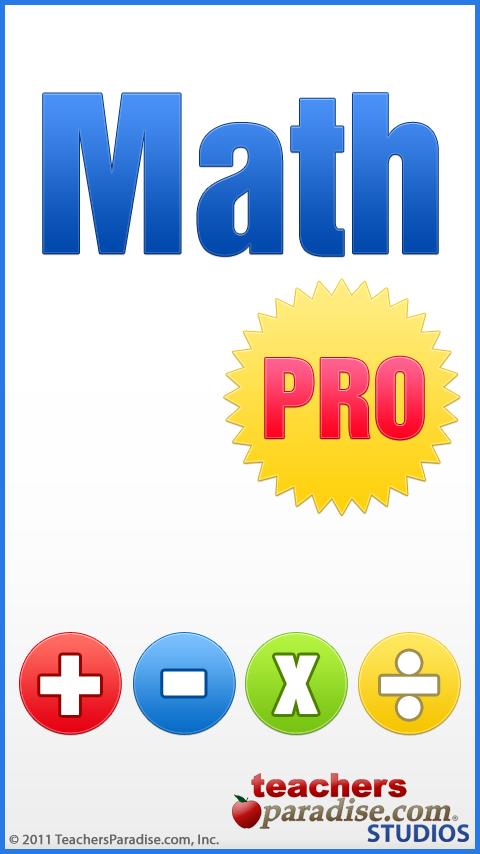 Android application Math PRO - Math Game for Kids & Adults screenshort
