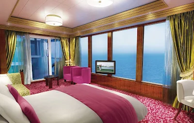 For a taste of luxury, check into Norwegian Gem's 3-bedroom Garden Villa. From the master bedroom, you can enjoy scenic ocean views, a private bath, a king- or queen-size bed and many other amenities.