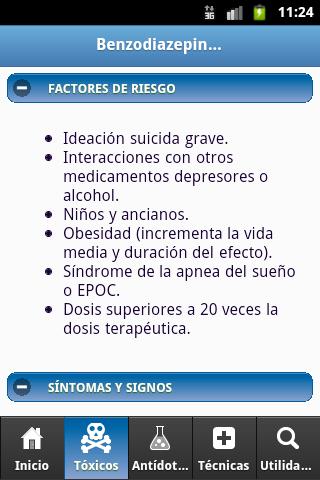 iTox Urgencias intoxicación Screen 3