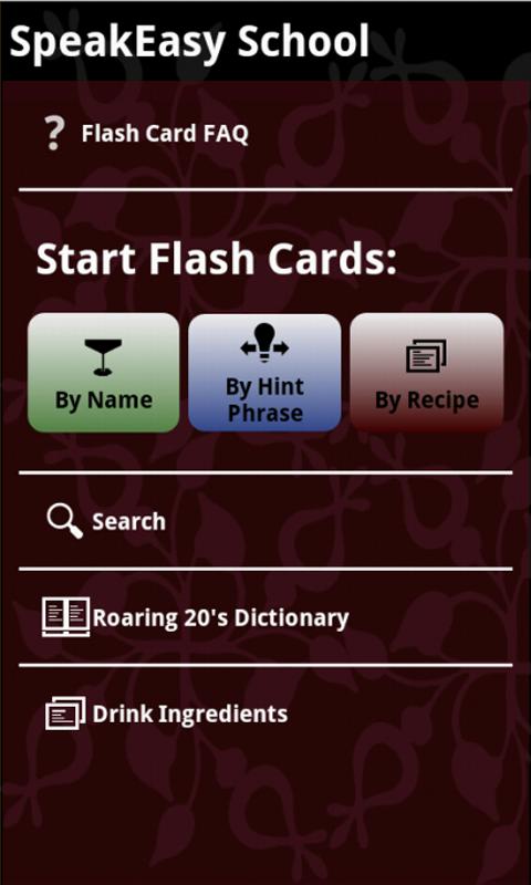 Android application Speakeasy Cocktail School screenshort