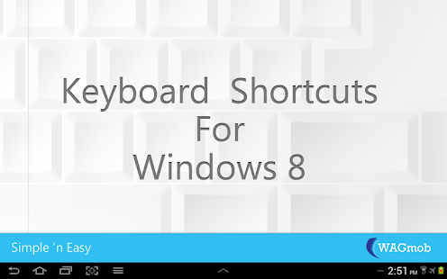 Windows 8 Keyboard Shortcuts