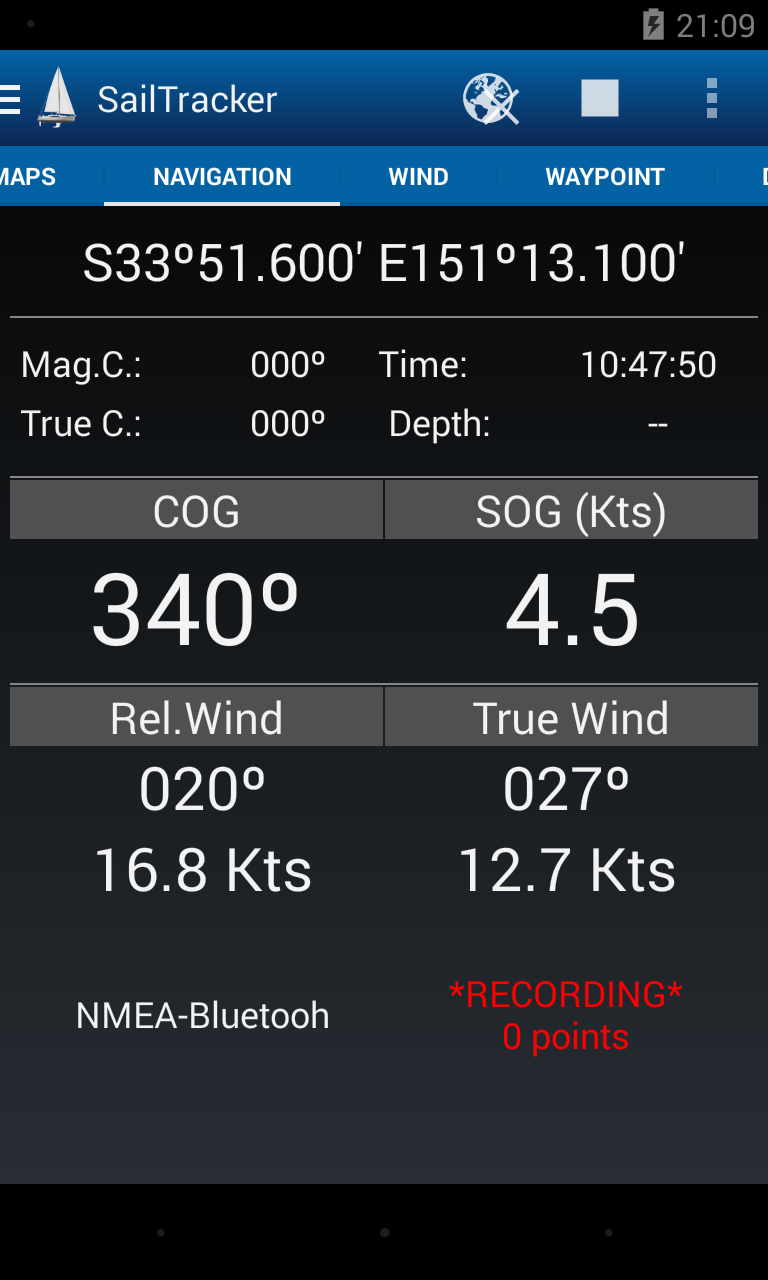 PRO Sailtracker Screen 2