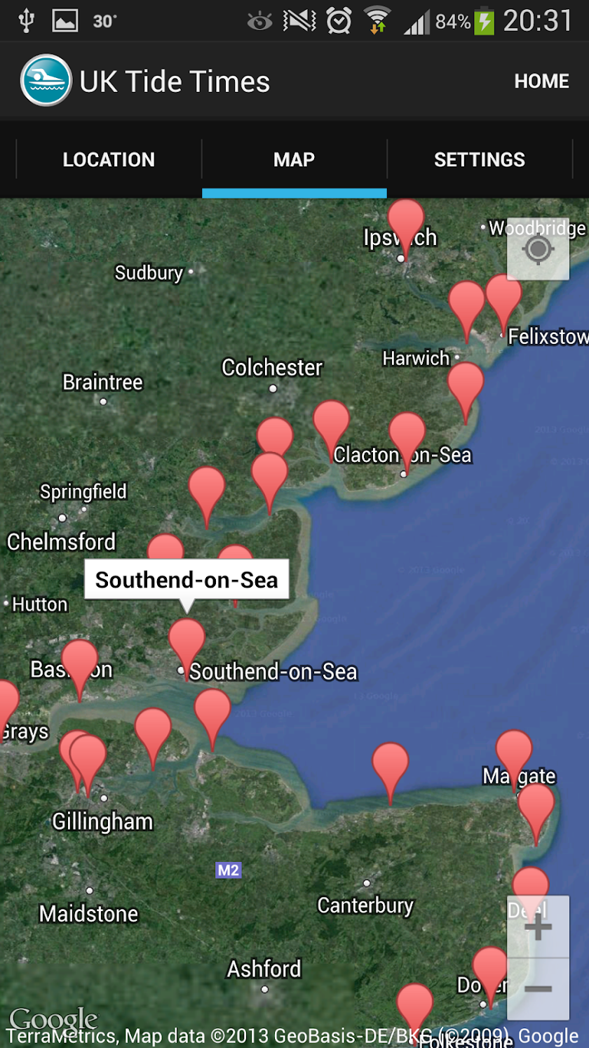 UK Tide Times Screen 2