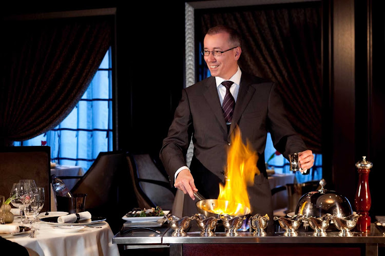 Hot one coming your way — if you order a flambé while dining on board Celebrity Eclipse.