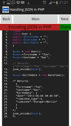 Handling JSON in PHP