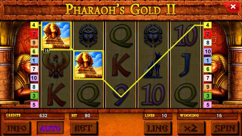 Pharaohs Gold II Deluxe slot Screen 3