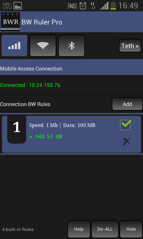 Bandwidth ruler Pro Screen 2