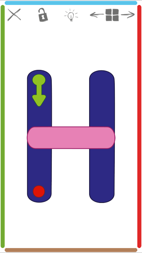 Android application I learn writing capital letter screenshort