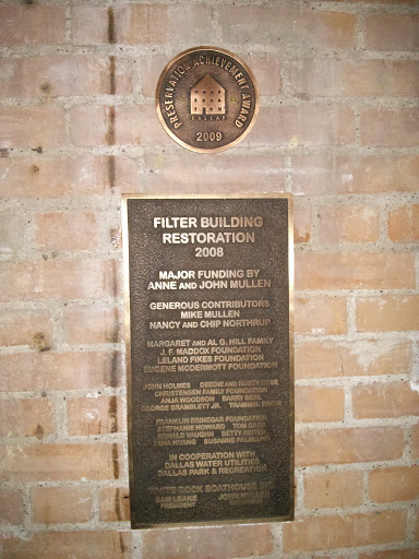 Filter Building Restoration Plaque