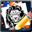 Drawing a Tattoo mobile app icon
