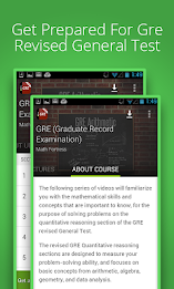 GRE Online Course poster 1