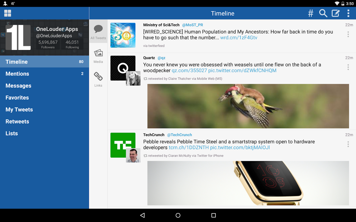 TweetCaster Pro for Twitter - screenshot