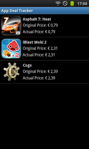 Apps Deal Tracker for Android