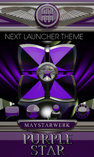 Next Launcher theme Purple Sta