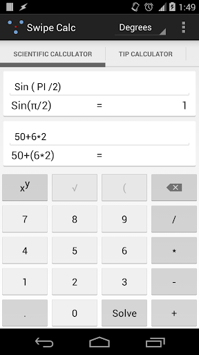 Swipe Calc