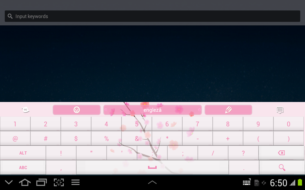 Pink Flowers GO Keyboard - screenshot