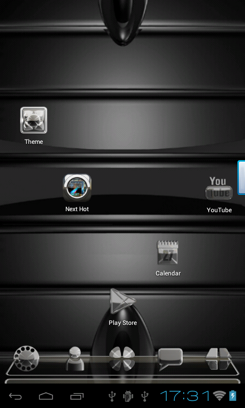 Next Launcher Theme Mega Metal Screen 3