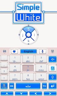 simple white go keyboard theme Screenshots 1