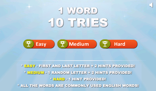 Lastest 1 Word 10 Tries - FREE APK for Android