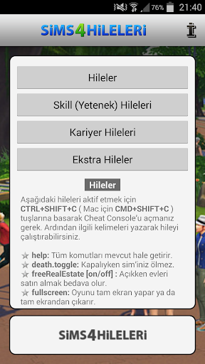 Hileler Sims 4