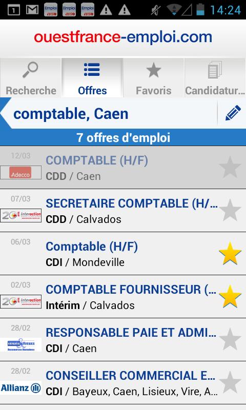Emploi Ouest-France Screen 2