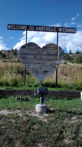 Hartville WY Welcome Sign