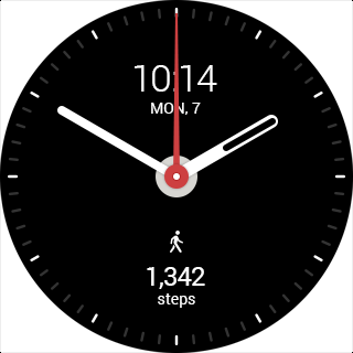 Android application ARed WatchFace + StepFit screenshort