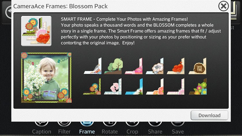 CameraAce Frames: Blossom Pack Screen 2