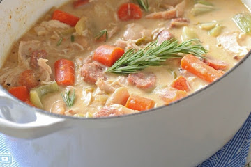 Chicken Stew with Sausage & White Beans